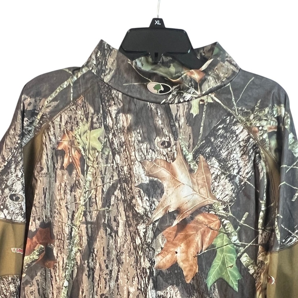 Mossy Oak Camouflage Long Sleeve Mock Neck Shirt Scent Control VaporTec‎ 2X J3